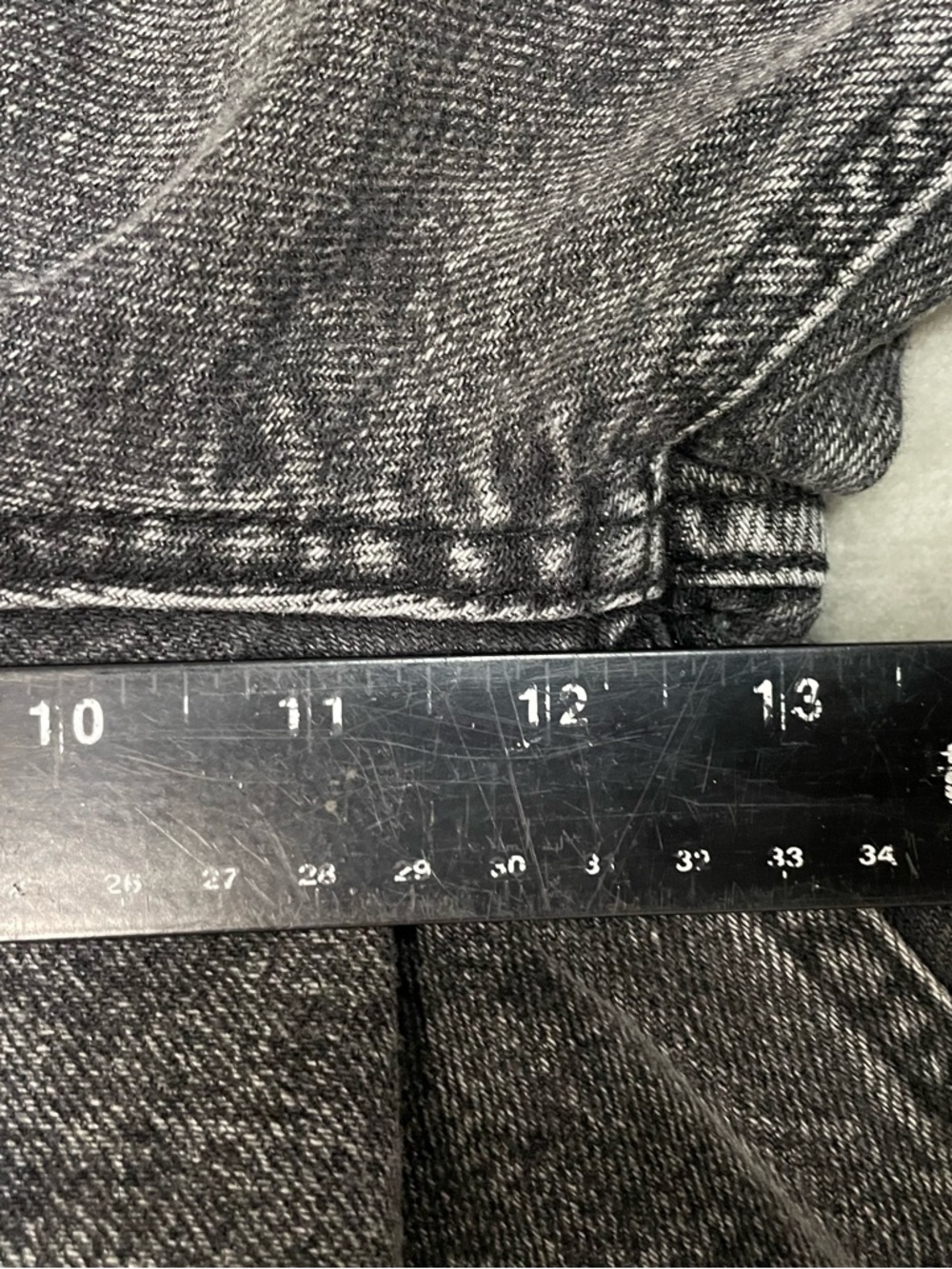 Simple Society Black Acid Wash Distressed Straight Leg Jeans Size 9/29 - Picture 10 of 11